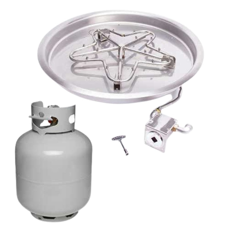 HPC Fire Round Bowl Fire Pit Burner Insert