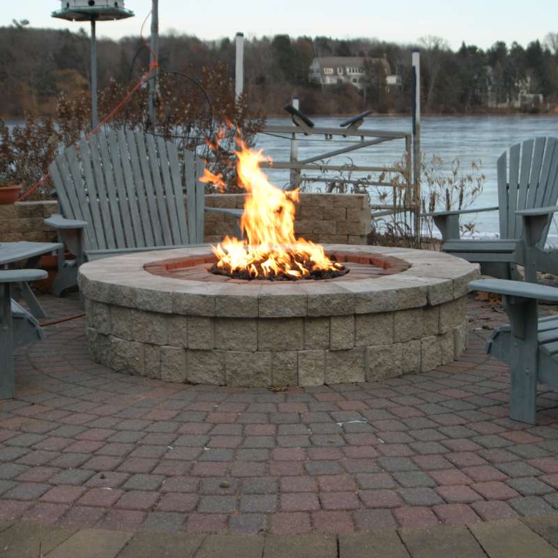 HPC Fire Round Flat Fire Pit Burner Insert