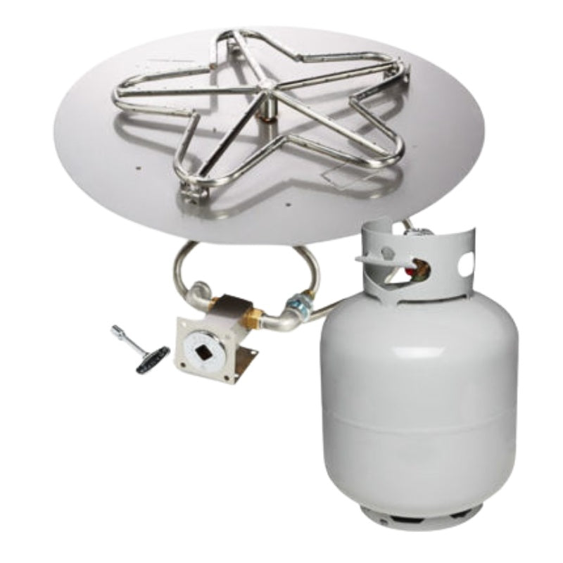 HPC Fire Round Flat Fire Pit Burner Insert