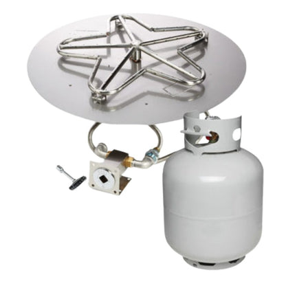 HPC Fire Round Flat Fire Pit Burner Insert