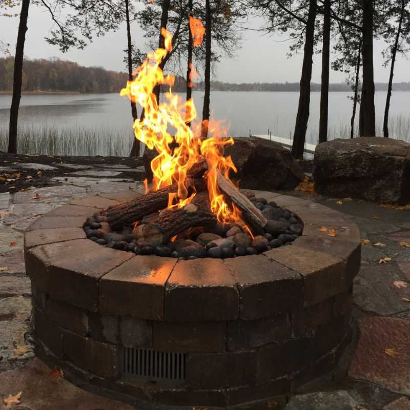 HPC Fire Round Flat Fire Pit Burner Insert
