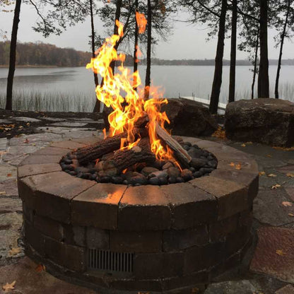 HPC Fire Round Flat Fire Pit Burner Insert