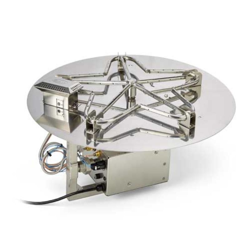 HPC Fire Round Flat Fire Pit Burner Insert
