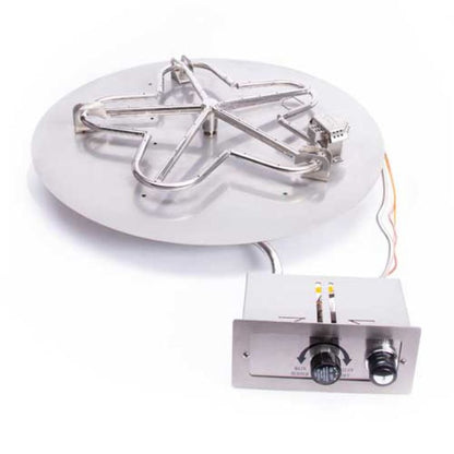 HPC Fire Round Flat Fire Pit Burner Insert