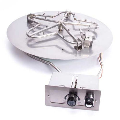 HPC Fire Round Flat Fire Pit Burner Insert
