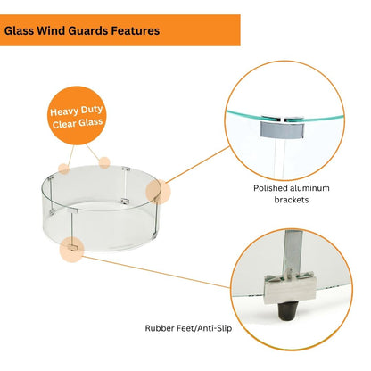HPC Fire Round Glass Wind Guards
