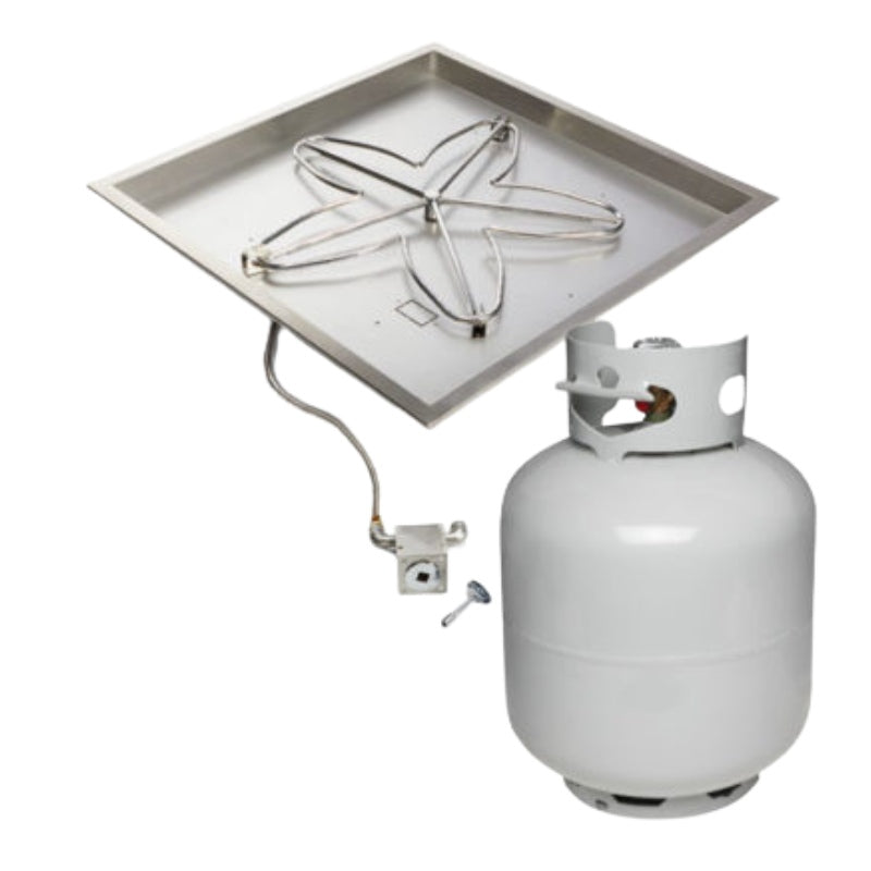 HPC Fire Square Bowl Fire Pit Burner Insert