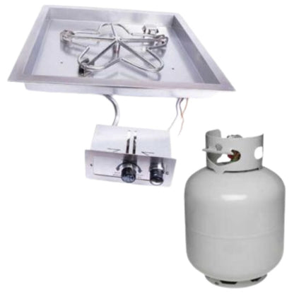HPC Fire Square Bowl Fire Pit Burner Insert