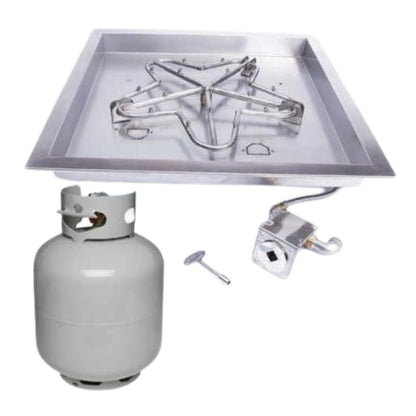HPC Fire Square Bowl Fire Pit Burner Insert
