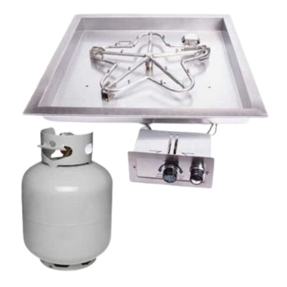 HPC Fire Square Bowl Fire Pit Burner Insert