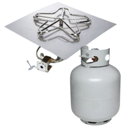 HPC Fire Square Flat Fire Pit Burner Insert