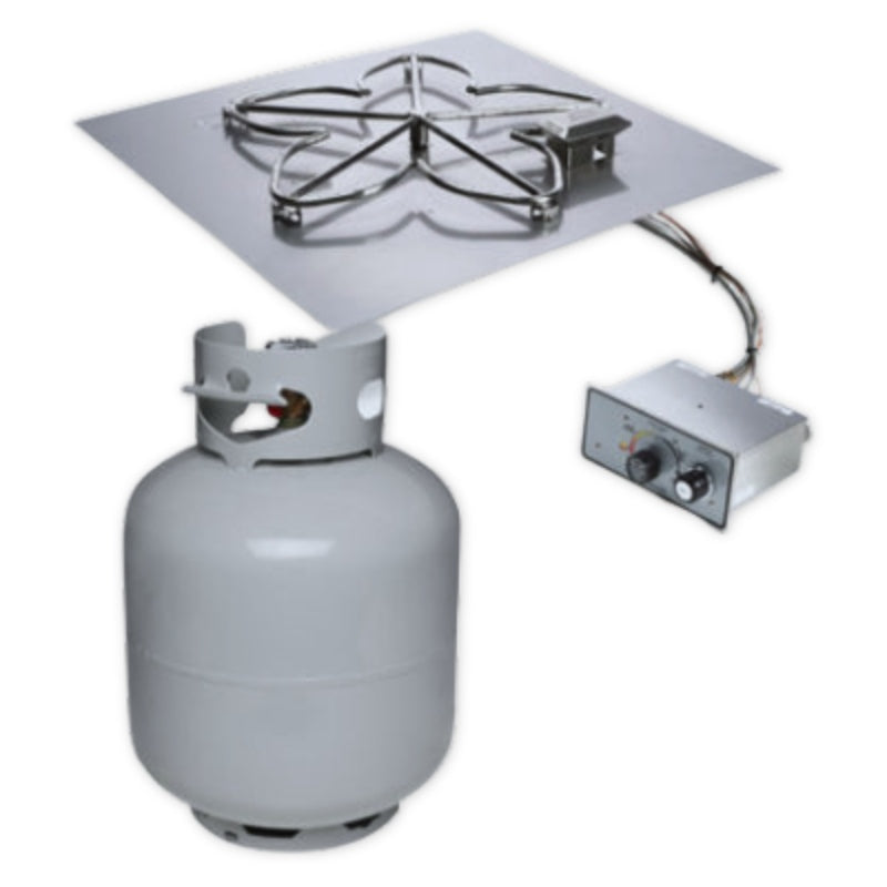 HPC Fire Square Flat Fire Pit Burner Insert