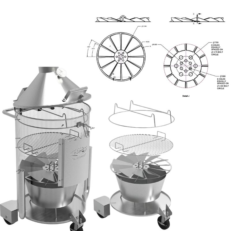 HPC Fire Stainless Steel Drum Smoker