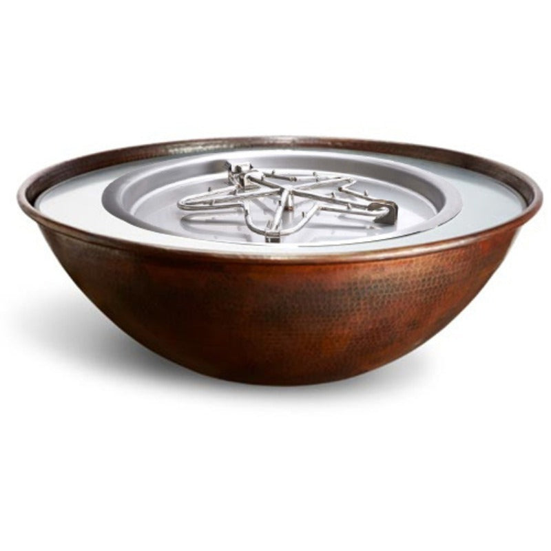 HPC Fire Tempe Hammered Copper Gas Fire Bowl