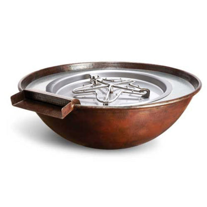 HPC Fire Tempe Hammered Copper Gas Fire and Water Bowl