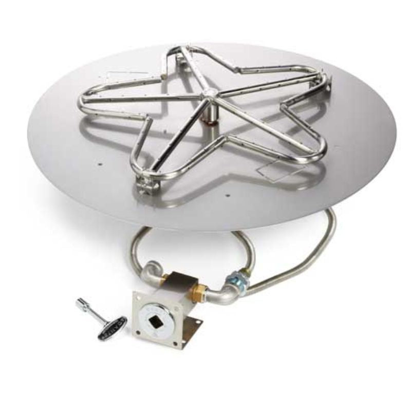 HPC Fire Round Flat Fire Pit Burner Insert