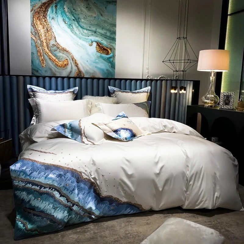 Whimsical Waters Duvet Cover Set (Long-staple Sateen Cotton)