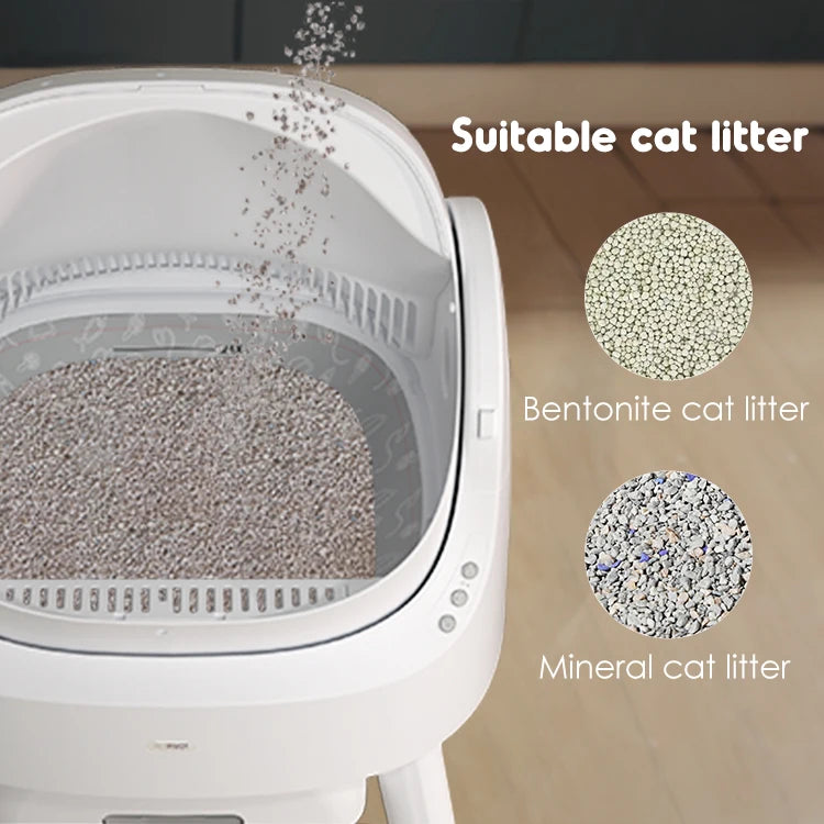 Hot Sale Gray Automatic Cat Litter Box PetPivot AutoScooper 11 for Large Multiple Cats