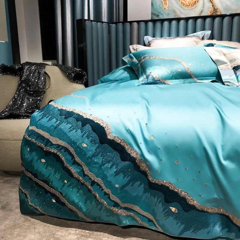 Whimsical Waters Duvet Cover Set (Long-staple Sateen Cotton)