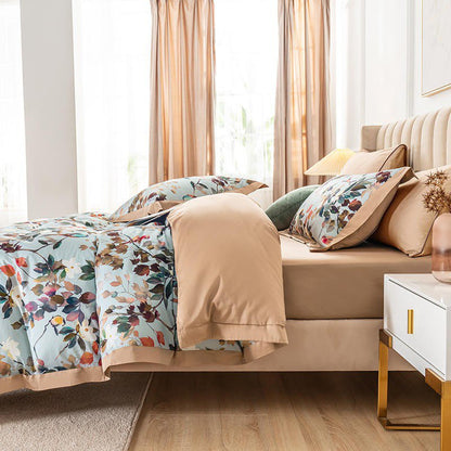 Watercolor Bloom Duvet Cover Set (Long-Staple Sateen Cotton)