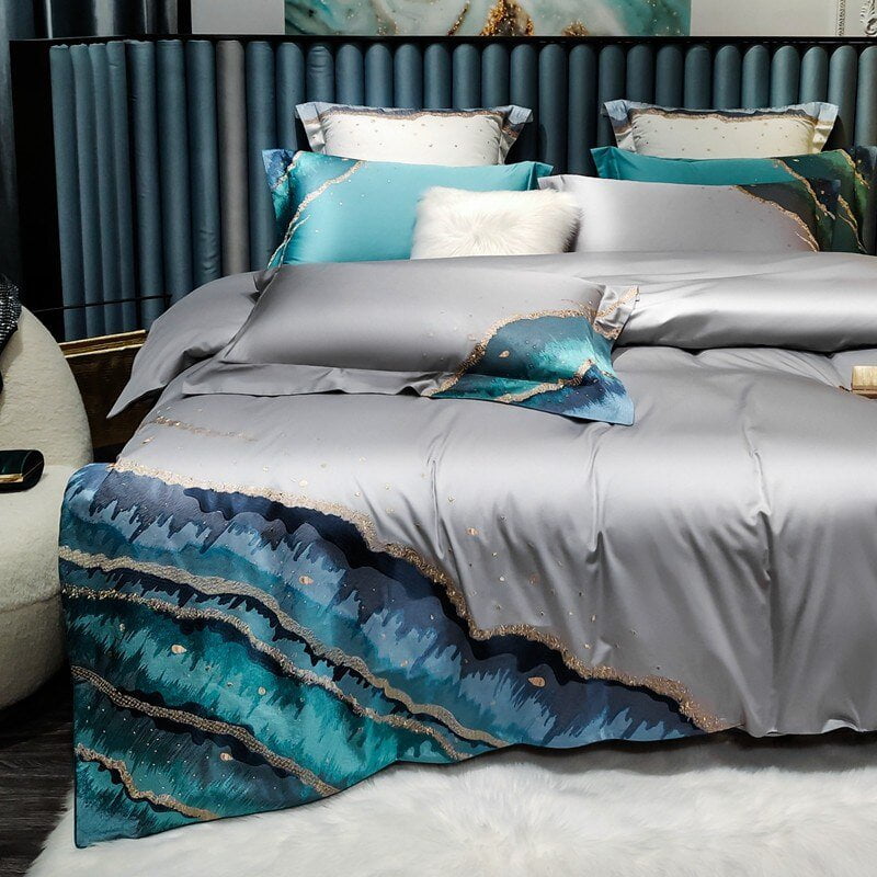 Whimsical Waters Duvet Cover Set (Long-staple Sateen Cotton)