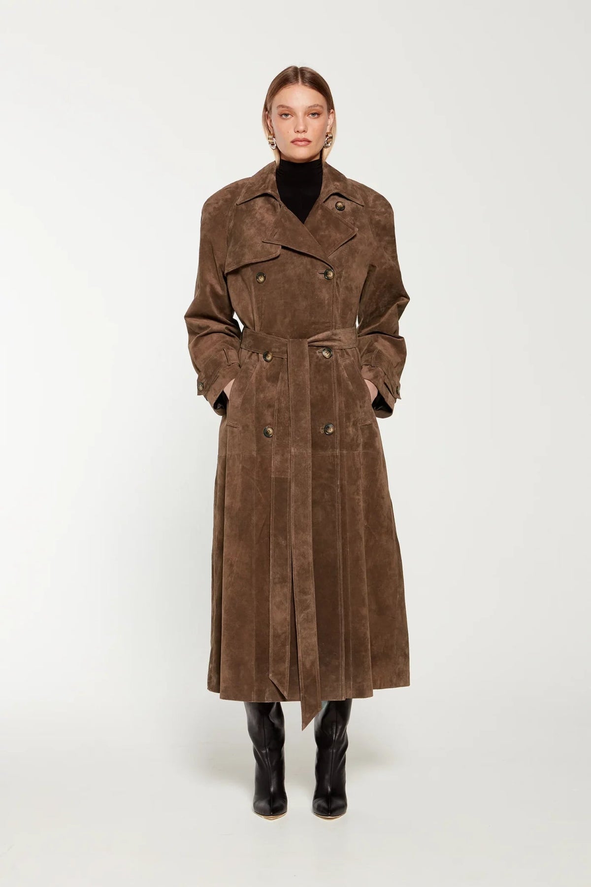 Katie | Suede TrenchCoat