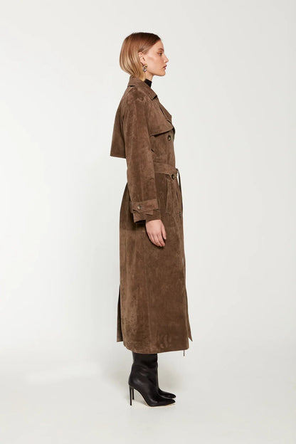 Katie | Suede TrenchCoat