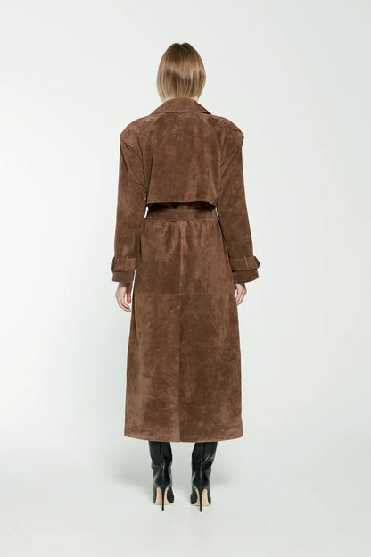 Katie | Suede TrenchCoat