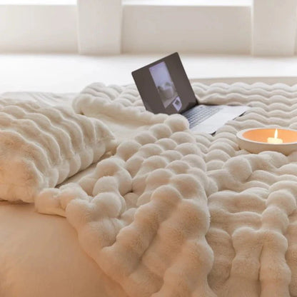 Rabbit Faux-Fur Throw