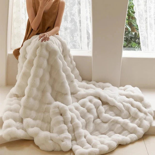 Rabbit Faux-Fur Throw