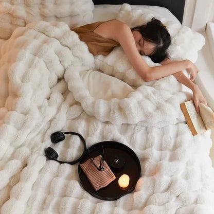 Rabbit Faux-Fur Throw