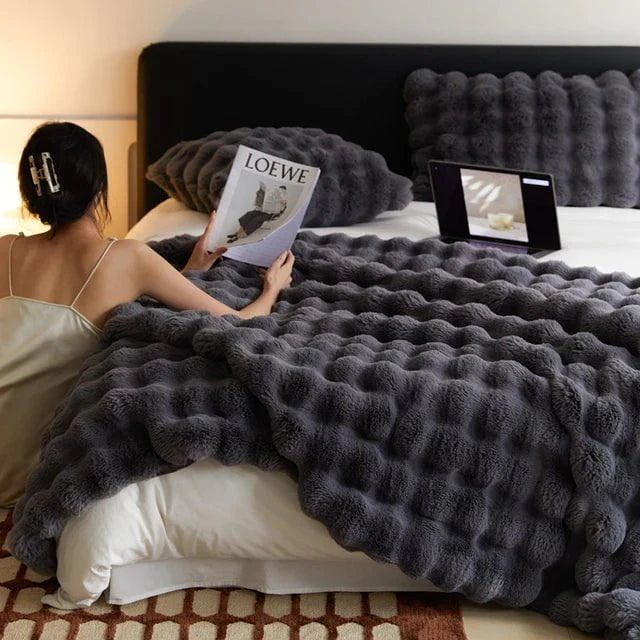 Rabbit Faux-Fur Throw