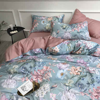 Sunset Blues Duvet Cover Set (Long-staple Sateen Cotton)