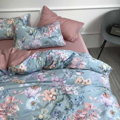 Sunset Blues Duvet Cover Set (Long-staple Sateen Cotton)
