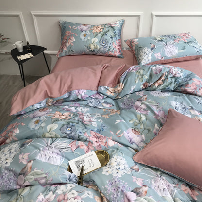 Sunset Blues Duvet Cover Set (Long-staple Sateen Cotton)