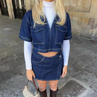 Short Denim Set