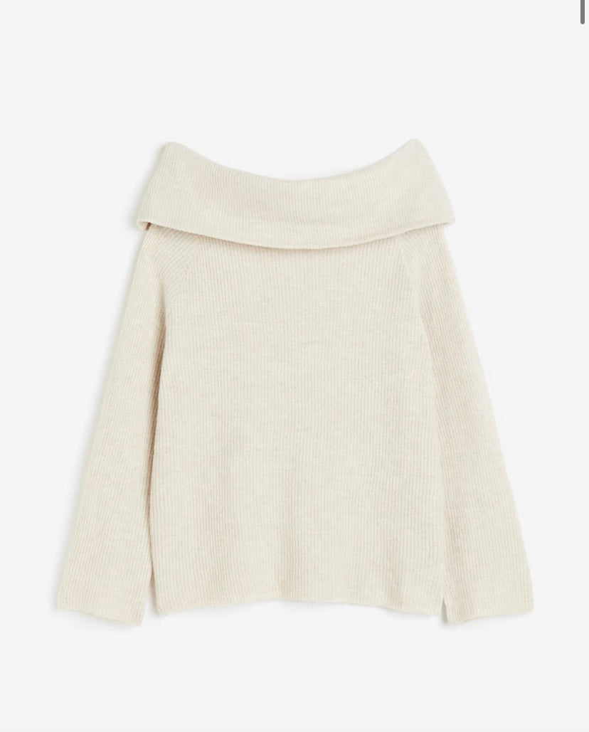 Elegant Comfort Off-Shoulder Trui