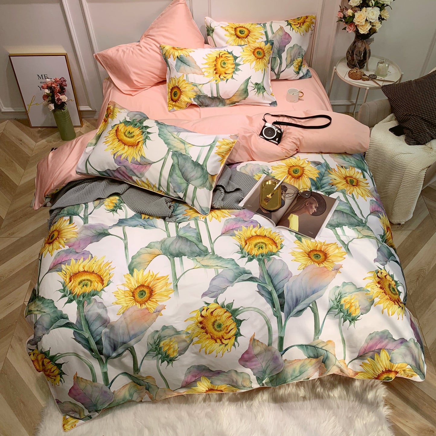 Sunflower Mae Duvet Cover Set (Long-staple Sateen Cotton)