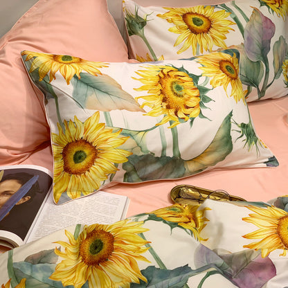 Sunflower Mae Duvet Cover Set (Long-staple Sateen Cotton)