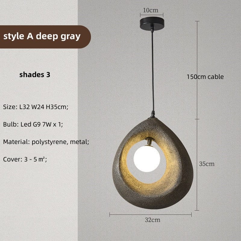 Circular Wabi-Sabi Pendant Light