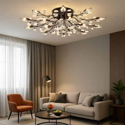 Lustre de plafond en cristal de luxe