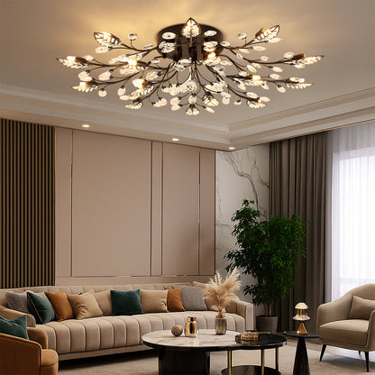 Lustre de plafond en cristal de luxe