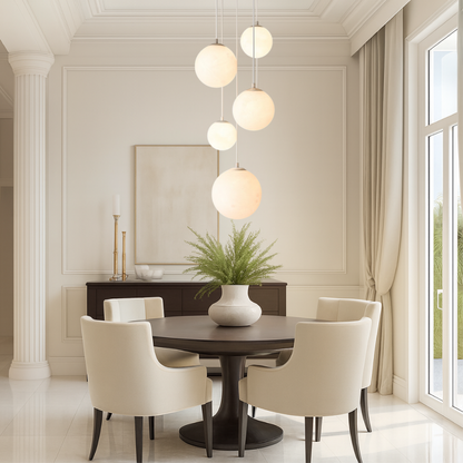 Nordic Moonlamp Staircase Chandelier — Elegant Modern Lighting for Your Stairwell