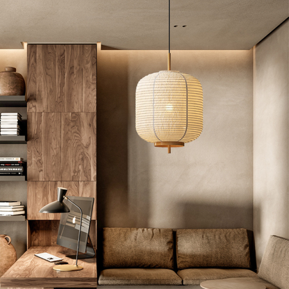 【Elegant Japanese Rice Paper Pendant Light - Create a Cozy and Stylish Atmosphere】