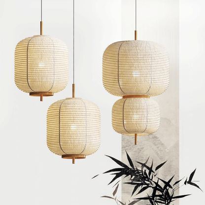 【Elegant Japanese Rice Paper Pendant Light - Create a Cozy and Stylish Atmosphere】