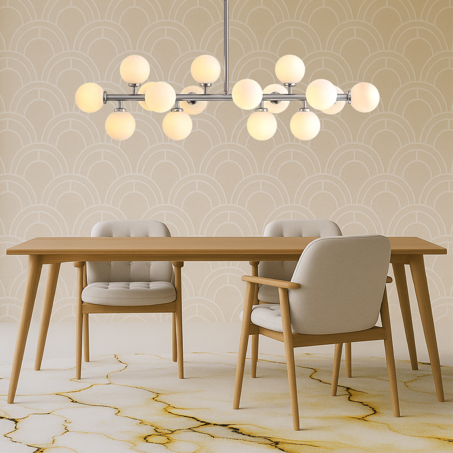 Rudy's 16-Head Kitchen Pendant Light - Elegant and Modern Lighting Solution for Your Space