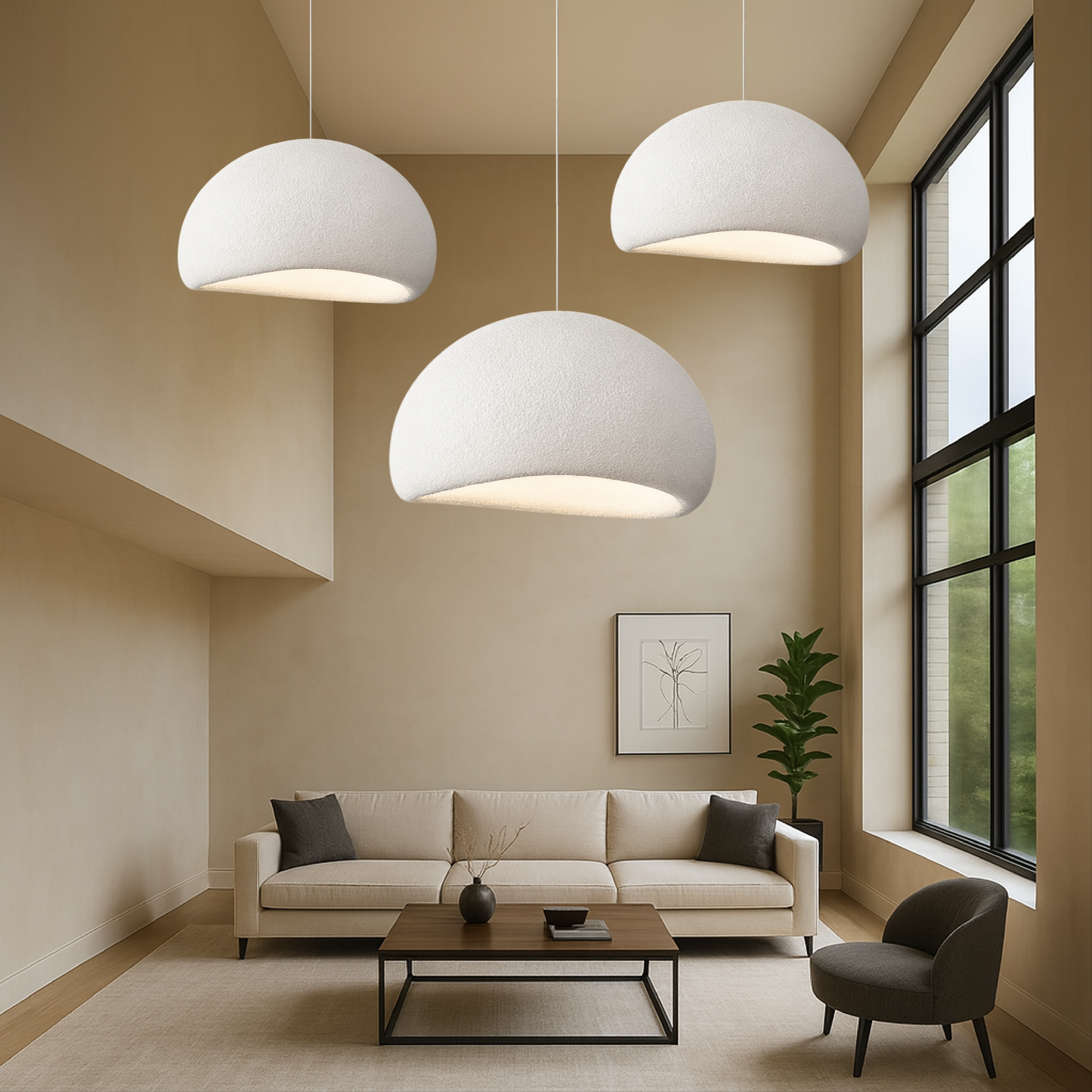 Lumi's Elegant Wabi Sabi Pendant Light for a Modern Touch