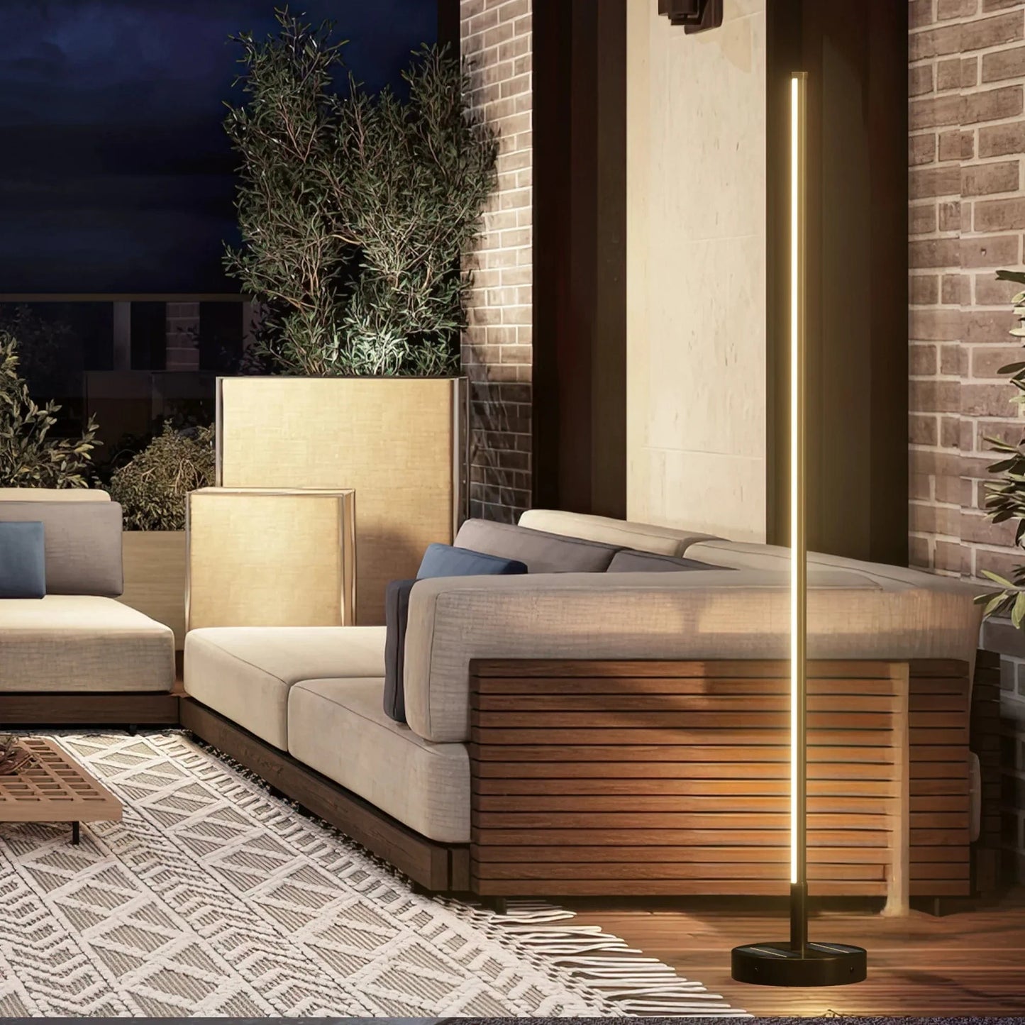 Lámpara de suelo exterior contemporánea elegante