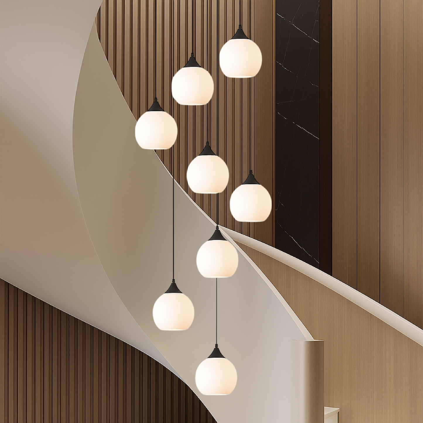 Gade's Villa Staircase Chandelier – Elegant, Grand Staircase Lighting