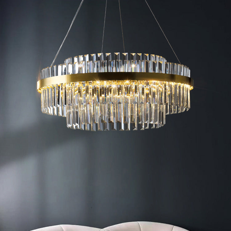 Élégant lustre en cristal de luxe